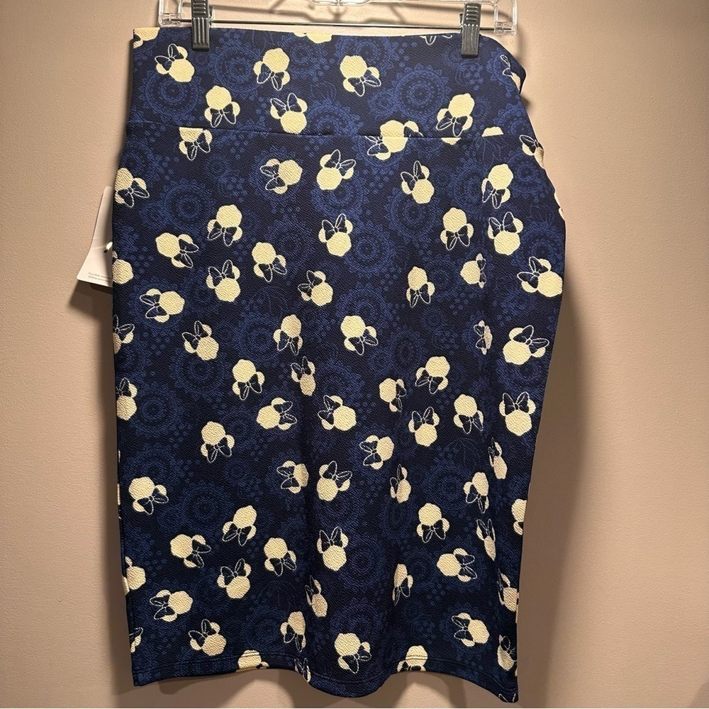 LulaRoe Cassie Pencil Skirt Stretchy High Wide Waist Band XL 18-20 Disney Minnie - Picture 10 of 15